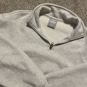 Tna Cozy Fleece Women’s Cropped Sweatshirt - Light Heather Gray